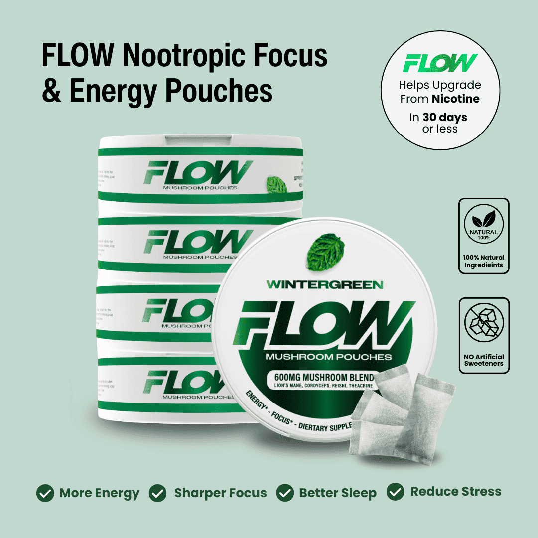 Flow Mushroom Pouches for Nootropic Focus & Energy
