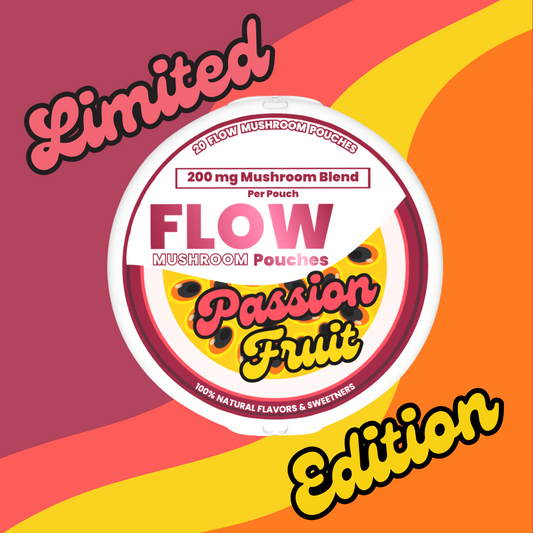 Flow Mushroom Pouches Passion Fruit flavor