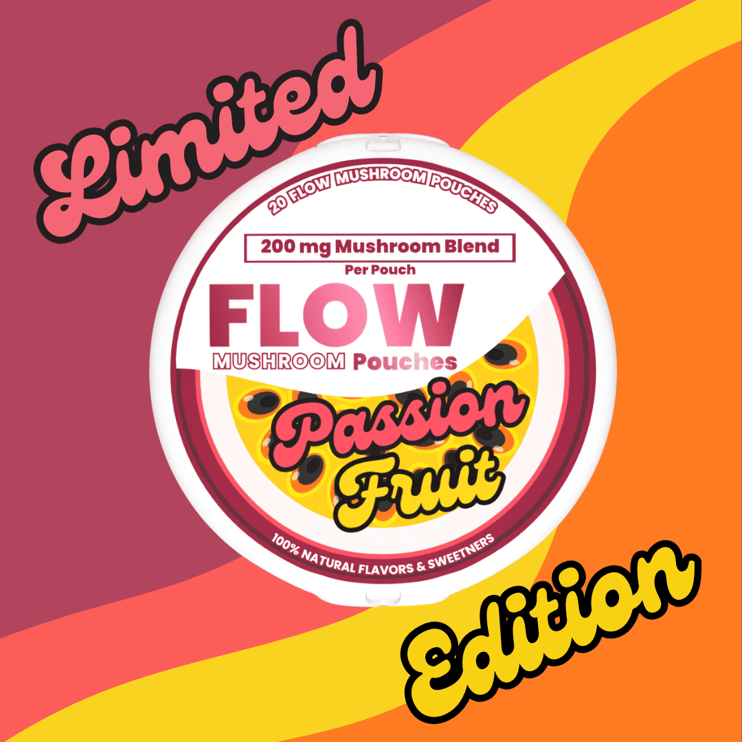 Flow Mushroom Pouches Passion Fruit flavor