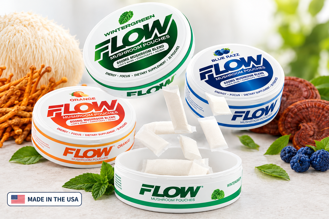 Mushroom Energy Pouches - Flow Mushroom Pouches