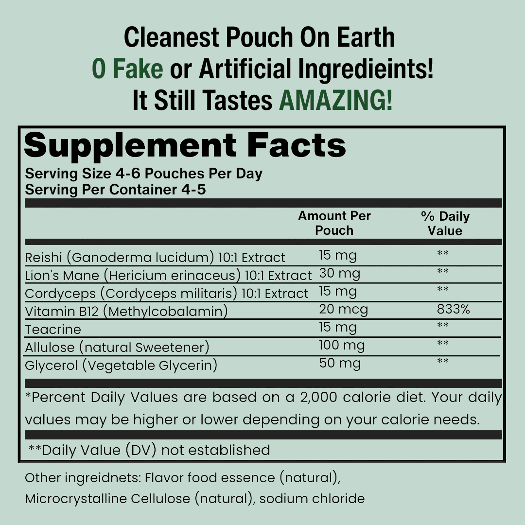 Flow Mushroom Pouches for Nootropic Focus & Energy