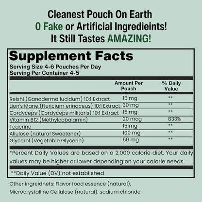 Flow Mushroom Pouches for Nootropic Focus & Energy